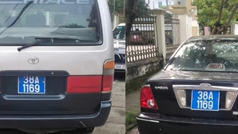 Làm rõ 2 ô tô trùng biển xanh ở Hà Tĩnh