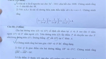 Đề thi Toán vòng 1 vào lớp 10 Trường THPT chuyên Khoa học Tự nhiên