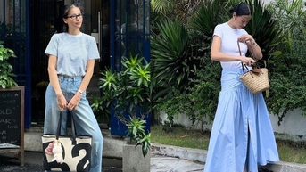 Nàng hậu có phong cách mặc áo thun chuẩn thanh lịch, đáng tham khảo