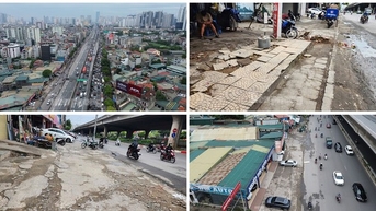 Thực trạng vỉa hè đường Nguyễn Xiển trước khi quận Thanh Xuân dự kiến chi 29 tỷ đồng cải tạo