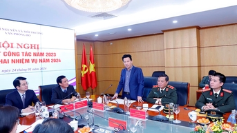 Bộ trưởng Đặng Quốc Khánh dự Hội nghị triển khai nhiệm vụ năm 2024 của Văn phòng Bộ Tài nguyên và Môi trường