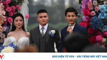 Quang Hải báo tin vui ngay trong đám cưới