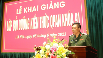 Học viện Quốc phòng: Khai giảng lớp bồi dưỡng kiến thức quốc phòng, an ninh khóa 91