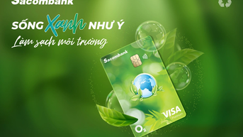 Ra mắt thẻ Sacombank Visa Platinum O₂ hướng đến tiêu dùng xanh