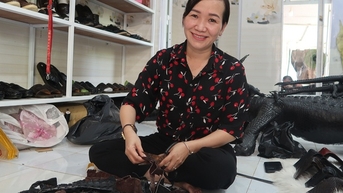 ការចិញ្ចឹម លូតកូន និងកាត់ស្បែកក្រពើ ដើម្បីធ្វើផលិតផលស្បែក