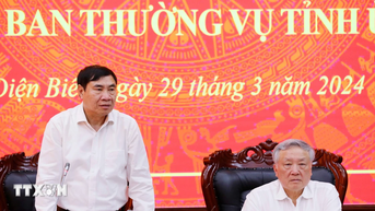 Chánh án Tòa án Nhân dân Tối cao Nguyễn Hòa Bình thăm và làm việc tại Điện Biên