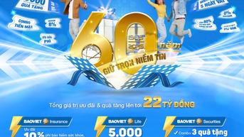Bảo Việt dành 22 tỷ đồng tri ân khách hàng nhân dịp 60 năm thành lập