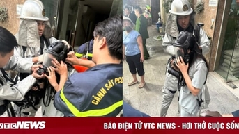 Giải cứu 7 người trong vụ cháy nhà 8 tầng ở Hà Nội