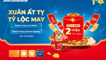 Sacombank trao 'tỉ lộc may’ tri ân khách hàng