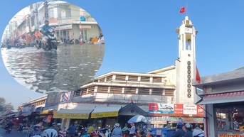 Hình ảnh ‘khác lạ’ tại khu vực chợ lớn giáp sông Sài Gòn ở Bình Dương