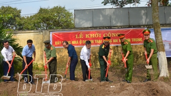 Hưng Hà: Khởi công xây dựng 12 nhà ở doanh trại cho công an xã chính quy