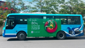Thông điệp về bệnh lý tiêu hóa trên xe buýt được nhiều người chú ý