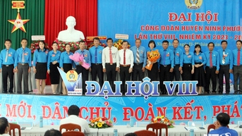 Công đoàn huyện Ninh Phước tổ chức Đại hội lần thứ VIII, nhiệm kỳ 2023-2028