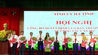 Điều động, luân chuyển 19 cán bộ do Ban Thường vụ Tỉnh ủy Hà Tĩnh quản lý
