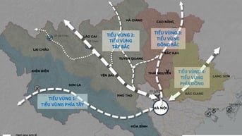 Gợi ý chia Trung du miền núi phía Bắc thành 4 tiểu vùng phát triển kinh tế