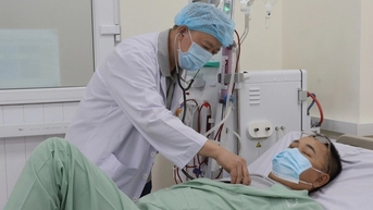 Bên trong nơi chạy thận khang trang ở Bệnh viện Đa khoa khu vực Hóc Môn