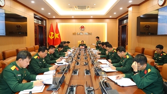 Thượng tướng Phạm Hoài Nam chủ trì hội nghị nghe báo cáo dự án đầu tư dây chuyền sản xuất thép chất lượng cao
