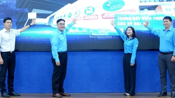 3 hoa hậu Thùy Tiên, Ngọc Châu, Bảo Ngọc dự Đại hội Hội Liên hiệp Thanh niên Việt Nam TP.HCM