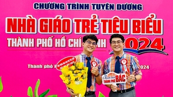 បងប្អូនភ្លោះត្រូវបានផ្តល់កិត្តិយសជាគ្រូបង្រៀនវ័យក្មេងឆ្នើមនៃទីក្រុងហូជីមិញក្នុងថ្ងៃតែមួយ។