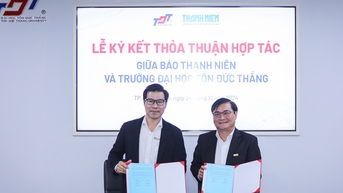 Báo Thanh Niên ký kết hợp tác với Trường ĐH Tôn Đức Thắng