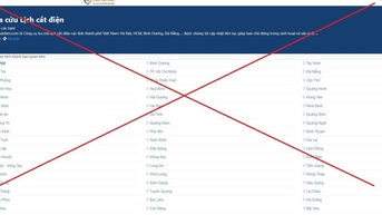 Nhiều website giả thông tin lịch cắt điện