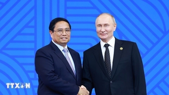 Thủ tướng dự lễ đón, chiêu đãi do Tổng thống Nga Vladimir Putin chủ trì