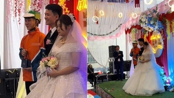 Nam shipper đến ship hàng ngay trong đám cưới khiến cả hội trường cưới bật cười