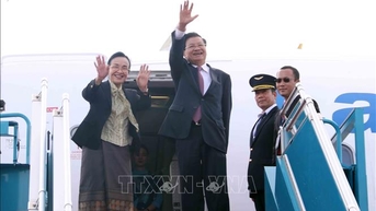 Tổng Bí thư, Chủ tịch nước Lào kết thúc tốt đẹp chuyến thăm cấp Nhà nước đến Việt Nam