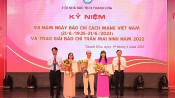 Trao Bằng khen cho 37 tác phẩm đạt Giải báo chí Trần Mai Ninh năm 2022