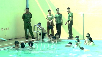 Quỳnh Phụ : Kiểm tra hoạt động kinh doanh bể bơi