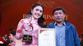 Thí sinh Nguyễn Mộc An giành giải đặc biệt cuộc thi "Tiếng hát Hà Nội 2024"