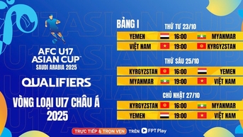 Lịch thi đấu U.17 Việt Nam