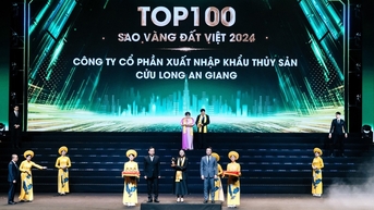Thủy sản Cửu Long An Giang được vinh danh Top 100 Sao Vàng đất Việt