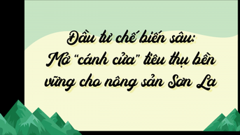 វិនិយោគលើការកែច្នៃស៊ីជម្រៅ៖ បើក “ទ្វារ” ដល់ការប្រើប្រាស់ប្រកបដោយនិរន្តរភាពសម្រាប់ផលិតផលកសិកម្ម Son La