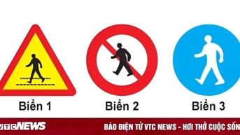 Biển nào chỉ đường dành cho người đi bộ, các loại xe không được đi vào?