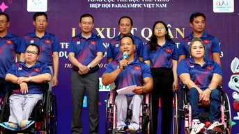 Đoàn thể thao người khuyết tật Việt Nam xuất quân tham dự ASEAN Paragames 12