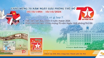 Phát hành bộ tem chào mừng 70 năm ngày Giải phóng Thủ đô