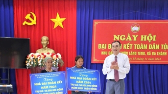 Sôi nổi Ngày hội Đại đoàn kết ở khu dân cư thôn làng Teng