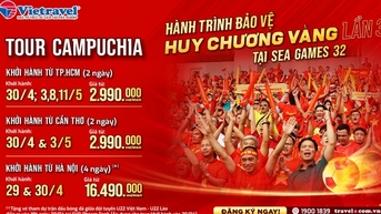 Cùng Vietravel cổ vũ cuồng nhiệt đội tuyển U22 Việt Nam tại SEA Game 32