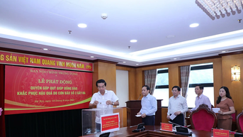Ban Nội chính Trung ương phát động ủng hộ đồng bào khắc phục hậu quả thiên tai
