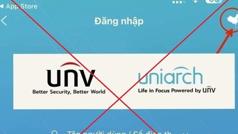 Ứng dụng xem camera của UNV hiển thị 'đường lưỡi bò'
