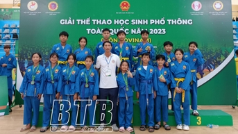 Học sinh Thái Bình đạt Huy chương Vàng tại giải thể thao học sinh phổ thông toàn quốc môn Vovinam