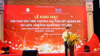 Khai mạc Hội chợ xúc tiến thương mại gắn kết quảng bá du lịch, văn hóa quận Bắc Từ Liêm