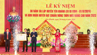 Huyện Yên Khánh kỷ niệm 30 năm tái lập và đón nhận huyện nông thôn mới nâng cao