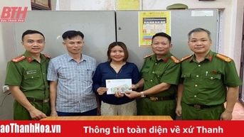 Công an xã Hoằng Thịnh giúp công dân nhận lại số tiền chuyển nhầm