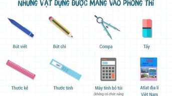 Các vật dụng thí sinh được phép mang vào phòng thi tốt nghiệp THPT 2023