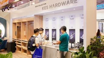Gian hàng KES Group thu hút đông đảo khách tham quan tại Hội chợ Vietbuild 2024
