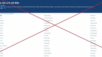 Cảnh báo nhiều website giả mạo thông tin lịch cắt điện ở miền Bắc