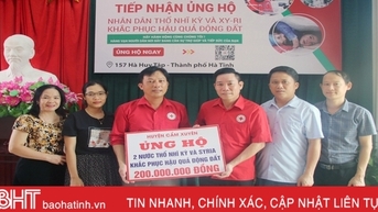 Ha Tinh បរិច្ចាកជាង 2.2 ពាន់លានដុងជួយប្រជាជននៅ Türkiye និងស៊ីរី