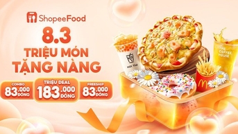 ShopeeFood가 3월 8일 "그녀를 위한 백만 가지 선물"로 놀라움을 선사합니다.